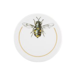 Set of 6 multicolored porcelain coasters, Ø 8.7 x 0.5 cm | insects