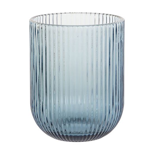 Set med 6 glas glas i blått, Ø 8 x 10 cm | rader