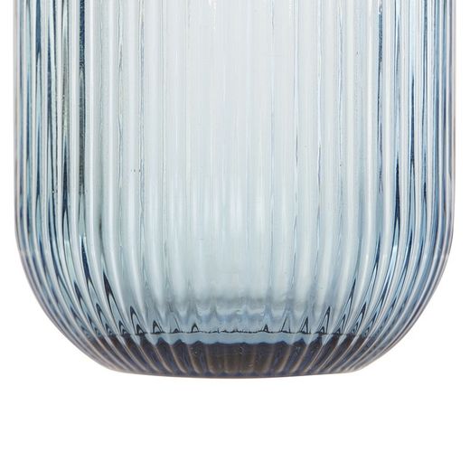 Set med 6 glas glas i blått, Ø 8 x 10 cm | rader