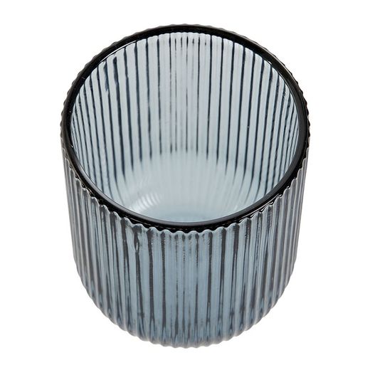 Set med 6 glas glas i blått, Ø 8 x 10 cm | rader