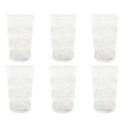 Lot de 6 verres en verre translucide, Ø 7,5 x 14 cm | Glace