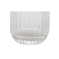 Set of 6 clear glass tumblers, 7.5 x 7.5 x 9.5 cm | Striped
