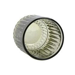 Set of 6 glass tumblers in green, 7.5 x 7.5 x 9.5 cm | Striped