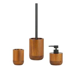 3-piece bathroom set in natural acacia wood | Bear