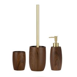3-piece bathroom set imitation wood | Eagle