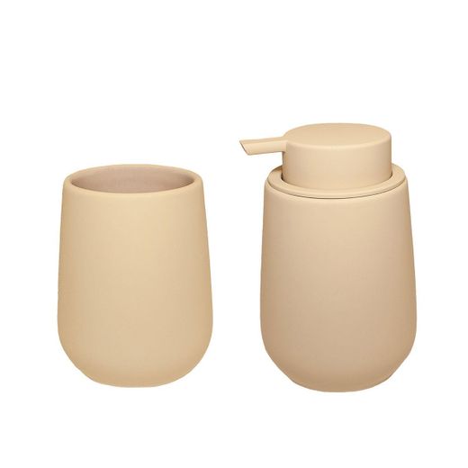 Set de baño de dolomita en beige | Malou