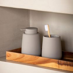 Set de baño de dolomita en gris | Malou