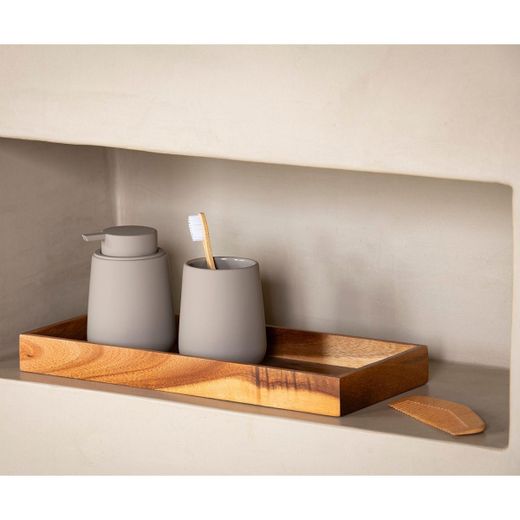Set de baño de dolomita en gris | Malou