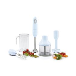 Staafmixerset van roestvrij staal in de kleur blauw, Ø x 6,5 x 41,4 cm | Jaren 50 stijl