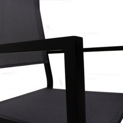 Set da pranzo con 8 poltrone e tavolo Alpine-200/8 + parasole Vienna-300 con 4 lastre