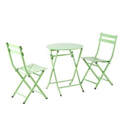 Gartenset aus Metall in Pistazie, 60 x 60 x 71,5 cm | Terrasse