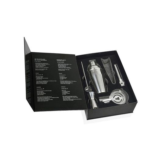 Ensemble marguerite en acier inoxydable argenté, 24 x 31 x 11 cm