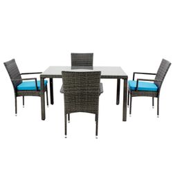 Mesa de jantar com 4 poltronas e 4 almofadas Mali-130/4 + 4c