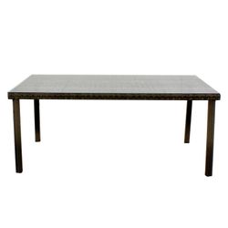 Tavolo da pranzo con 6 poltrone e 6 cuscini Abasari-180/6 + 6c