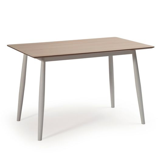 Set di tavolo da pranzo e 4 sedie con struttura bianca, 120/45 x 75 / 51,5 x 75 / 46-78 cm