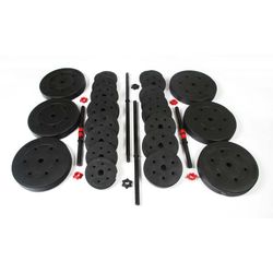 Set of bars and weights of 93 Kg | Keboo Series 300