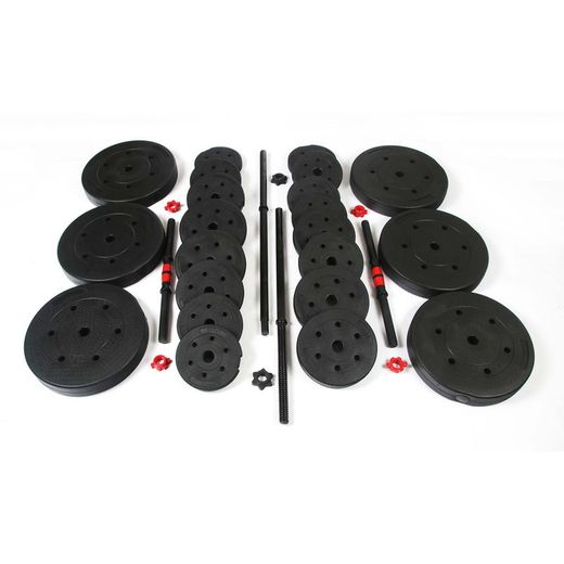 Set of bars and weights of 93 Kg | Keboo Series 300