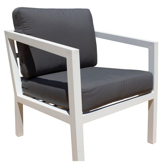 Set exterior salón de sofá de 3 plazas, 2 Sillones y Mesa Aluminio