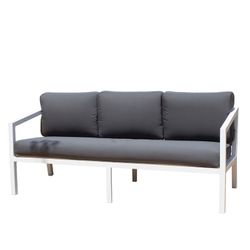 Set exterior salón de sofá de 3 plazas, 2 Sillones y Mesa Aluminio