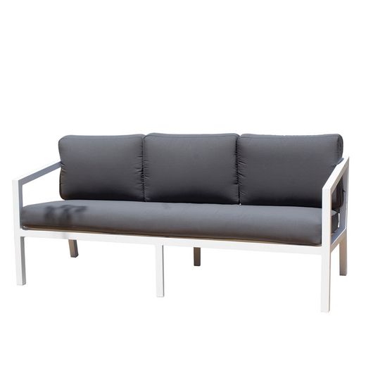 Set exterior salón de sofá de 3 plazas, 2 Sillones y Mesa Aluminio