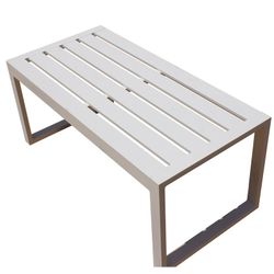 Set exterior salón de sofá de 3 plazas, 2 Sillones y Mesa Aluminio