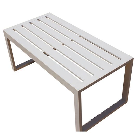 Set exterior salón de sofá de 3 plazas, 2 Sillones y Mesa Aluminio