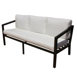 Set exterior salón de sofá de 3 plazas, 2 Sillones y Mesa Aluminio