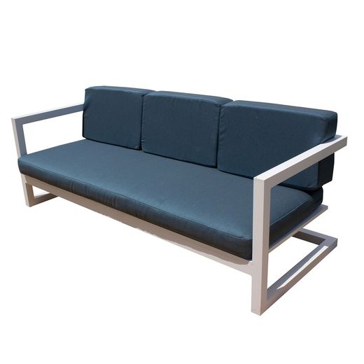 Conjunto de Jardín con Sofá de 3 plazas, 2 Sillones, 2 Reposapiés y Mesa Alhama