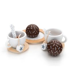 Tesæt til børn i Montessori-stil lavet af træ i flerfarvet, 27x21x10 cm | Te Caprizze