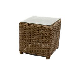 Set terrazza con 3 poltrone e 3 cuscini, 1 poggiapiedi e 1 + 3 + 3c tavolo Balúa