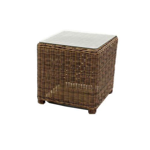 Set terrazza con 3 poltrone e 3 cuscini, 1 poggiapiedi e 1 + 3 + 3c tavolo Balúa
