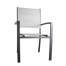 SICILIA - Aluminum / Textilene Stackable Chair 57x58x90 cm