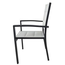 SICILIA - Aluminum / Textilene Stackable Chair 57x58x90 cm