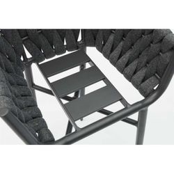 Garden dining set in aluminum and olefin rope in anthracite | Meridian