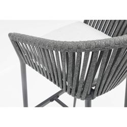 Aluminum and olefin rope patio dining set in anthracite | Meridian + Ukiah