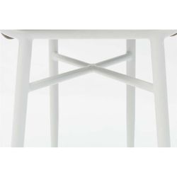 Aluminum and olefin rope patio dining set in white and greige | Meridian