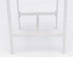 Buitenbarstoel met armleuningen van aluminium en textileen in de kleur wit, 57 x 61,5 x 112,5 cm | Orick