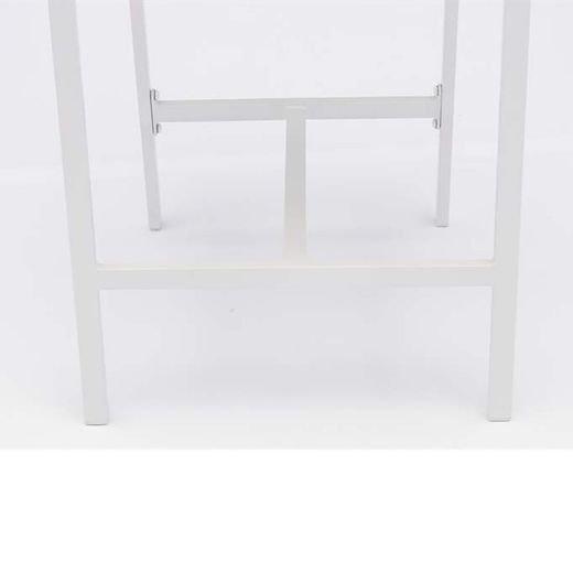 Buitenbarstoel met armleuningen van aluminium en textileen in de kleur wit, 57 x 61,5 x 112,5 cm | Orick