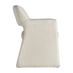 Chaise Alvra en coton bouclé blanc, 58 x 56 x 79 cm