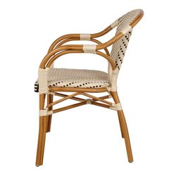 Angeles Aluminum and Beige Synthetic Chair, 57x58x83 cm