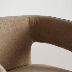 Sedia in velluto Bautzen beige, 68 x 66 x 73 cm
