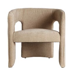 Sedia in velluto Bautzen beige, 68 x 66 x 73 cm
