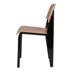 Black Iron and Wood Bendo Chair, 40.50x52.50x80 cm
