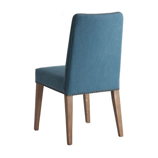 Silla de comedor de madera de abeto y tapizada 46x64x90 cm| Berney