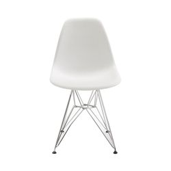 Silla Blanca con Patas de Metal 56x47x81,5 cm