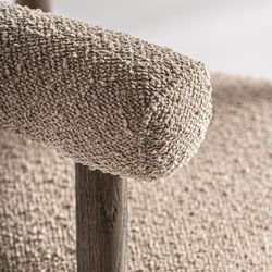 Chaise Bullay en polyester naturel, 67 x 58 x 69 cm