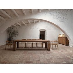 Chaise Caen en bois de teck naturel, 45 x 50 x 80 cm