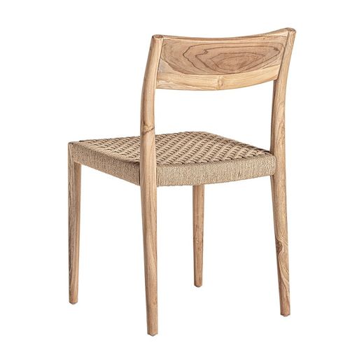 Chaise Caen en bois de teck naturel, 45 x 50 x 80 cm