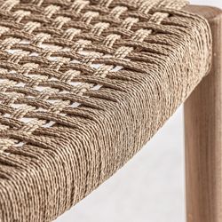 Chaise Caen en bois de teck naturel, 45 x 50 x 80 cm