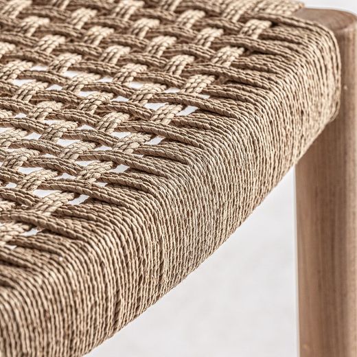 Chaise Caen en bois de teck naturel, 45 x 50 x 80 cm